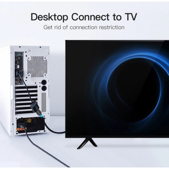 Перехідник Vention VGA-HDMI, 0.2 m, зі звуком та живленням (ACNBB) Перехідник Vention VGA-HDMI, 0.2 m, зі звуком та живленням (ACNBB)