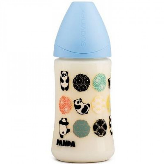 Suavinex Panda Stories feeding bottle, 270 ml, blue (303976) Suavinex Panda Stories feeding bottle, 270 ml, blue (303976)