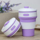 Collapsible silicone cup with sealed lid and drinking bowl 350 ml (2092) Collapsible silicone cup with sealed lid and drinking bowl 350 ml (2092)