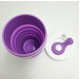 Collapsible silicone cup with sealed lid and drinking bowl 350 ml (2092) Collapsible silicone cup with sealed lid and drinking bowl 350 ml (2092)