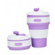 Collapsible silicone cup with sealed lid and drinking bowl 350 ml (2092) Collapsible silicone cup with sealed lid and drinking bowl 350 ml (2092)