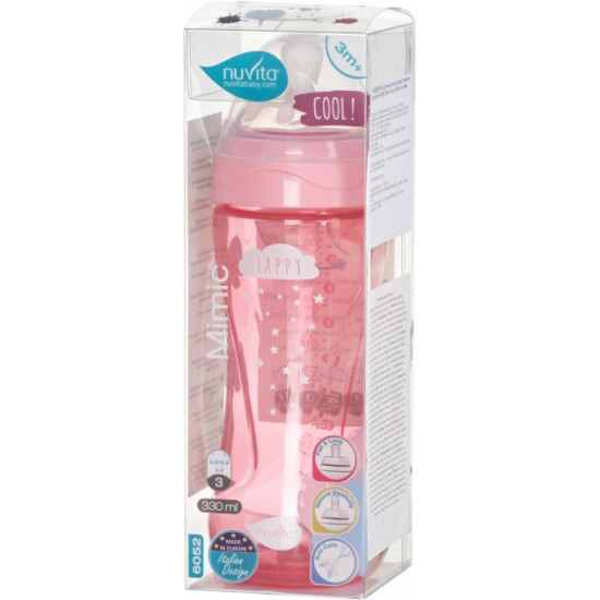 Дитяча Антиколікова пляшечка Nuvita NV6052 Mimic Cool 330мл рожева (NV6052PINK) Дитяча Антиколікова пляшечка Nuvita NV6052 Mimic Cool 330мл рожева (NV6052PINK)