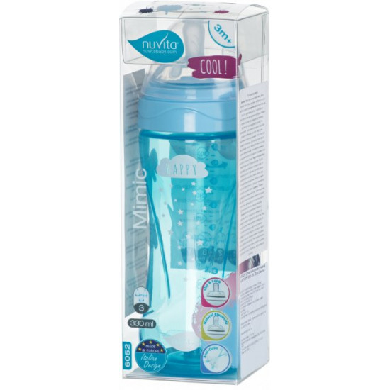 Baby Anti-colic bottle Nuvita NV6052 Mimic Cool 330ml blue (NV6052SKY) Baby Anti-colic bottle Nuvita NV6052 Mimic Cool 330ml blue (NV6052SKY)