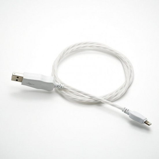 Phone charging cable with LED backlight Iphone lightning 8pin - USB 3.0 white Phone charging cable with LED backlight Iphone lightning 8pin - USB 3.0 white