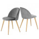 Upholstered chair Anri SDM-Group metal legs, gray velor Upholstered chair Anri SDM-Group metal legs, gray velor