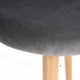 Upholstered chair Anri SDM-Group metal legs, gray velor Upholstered chair Anri SDM-Group metal legs, gray velor