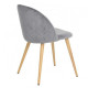 Upholstered chair Anri SDM-Group metal legs, gray velor Upholstered chair Anri SDM-Group metal legs, gray velor