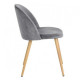 Upholstered chair Anri SDM-Group metal legs, gray velor Upholstered chair Anri SDM-Group metal legs, gray velor