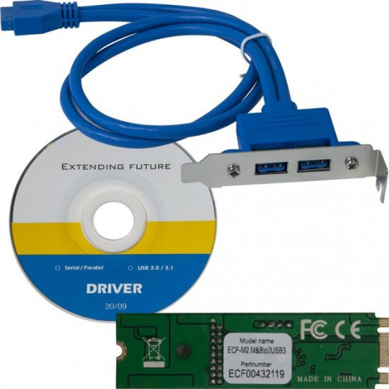 Плата розширення Frime (ECF-M2.M&Bto2USB3) M2-2xUSB3.0, NEC720201 Плата розширення Frime (ECF-M2.M&Bto2USB3) M2-2xUSB3.0, NEC720201