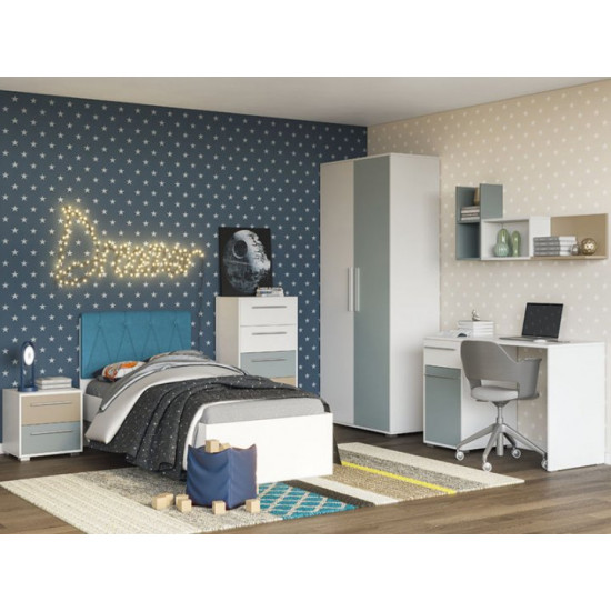 Desk Svit Mebliv Twist 1280*600*760 made of chipboard, color White + Cold blue Desk Svit Mebliv Twist 1280*600*760 made of chipboard, color White + Cold blue
