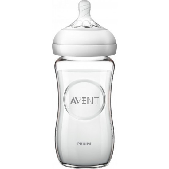 Пляшечка для годування скляна Philips Avent Natural 240 мл (SCF053/17) (8710103876458) Пляшечка для годування скляна Philips Avent Natural 240 мл (SCF053/17) (8710103876458)