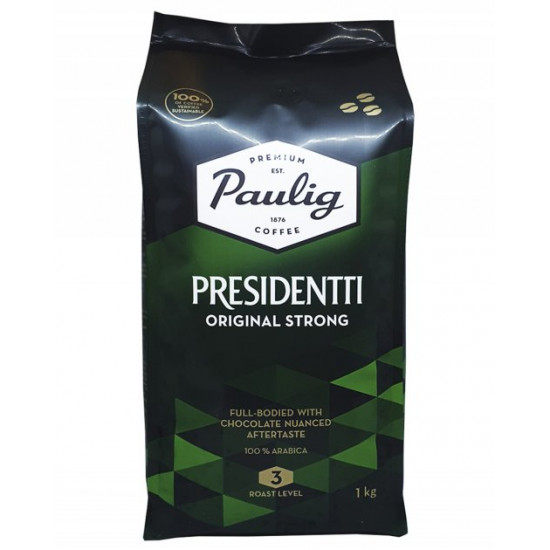 Кава Paulig Presidentti Original Strong зерно 1 кг (54663) Кава Paulig Presidentti Original Strong зерно 1 кг (54663)