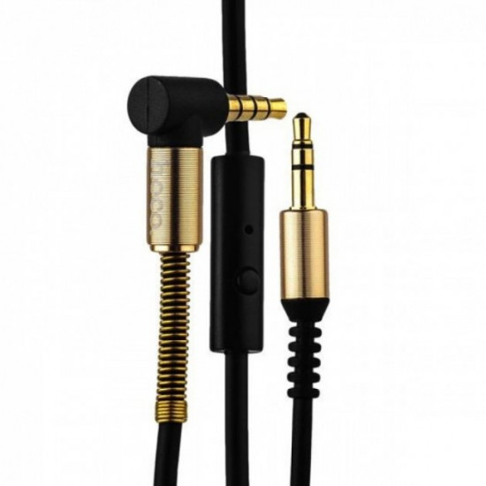 Кабель AUX Hoco UPA02 With Mic (2m) black Кабель AUX Hoco UPA02 With Mic (2m) black