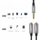 AUX 3.5mm splitter/splitter Ugreen AV123 audio cable (Black with silver, 20cm) AUX 3.5mm splitter/splitter Ugreen AV123 audio cable (Black with silver, 20cm)