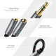 AUX 3.5mm splitter/splitter Ugreen AV123 audio cable (Black with silver, 20cm) AUX 3.5mm splitter/splitter Ugreen AV123 audio cable (Black with silver, 20cm)