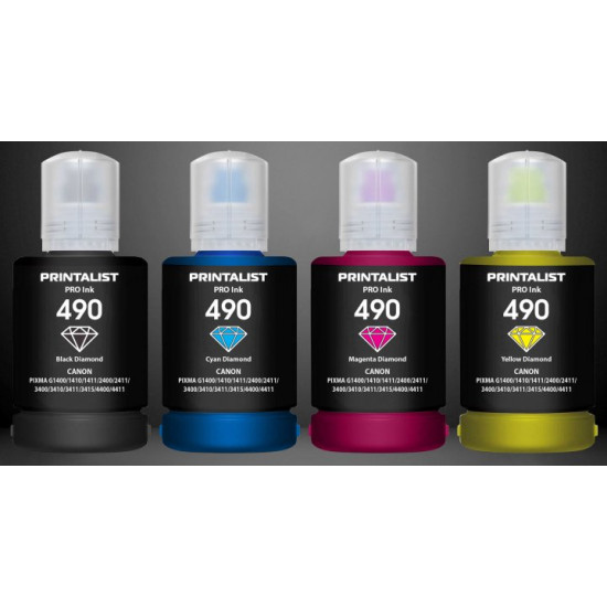  Чернила для Canon PIXMA G2010 PRINTALIST 4х140г PL490SET4