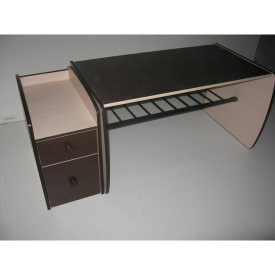 Transformable crib (cradle, nightstand, bed for a teenager, desk). Beech+chipboard. Color VANILLA