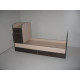 Transformable crib (cradle, nightstand, bed for a teenager, desk). Beech+chipboard. Color VANILLA