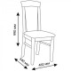 Wooden chair with soft seat and backrest ZHUR-4 (white) Wooden chair with soft seat and backrest ZHUR-4 (white)
