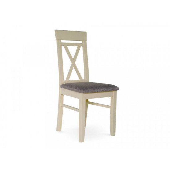 Wooden chair with soft seat ZHUR-18 (vanilla) Wooden chair with soft seat ZHUR-18 (vanilla)