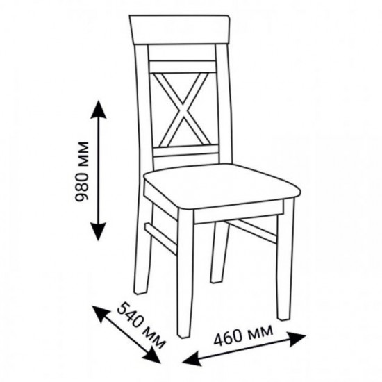 Wooden chair with soft seat ZHUR-18 (vanilla) Wooden chair with soft seat ZHUR-18 (vanilla)