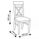 Wooden chair with soft seat ZHUR-18 (vanilla) Wooden chair with soft seat ZHUR-18 (vanilla)
