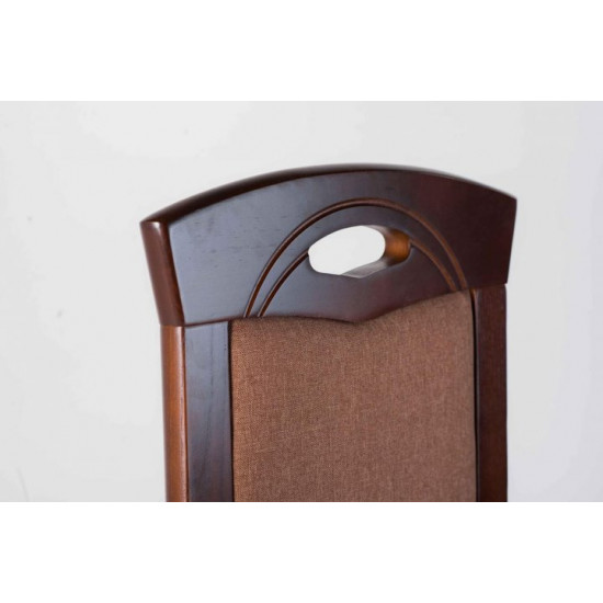 Wooden chair with soft seat and back TURIN (dark walnut) Wooden chair with soft seat and back TURIN (dark walnut)