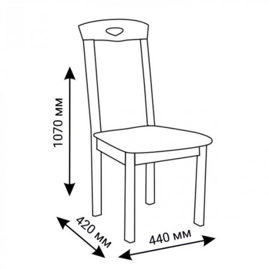 Wooden chair with soft seat and back TURIN (dark walnut) Wooden chair with soft seat and back TURIN (dark walnut)