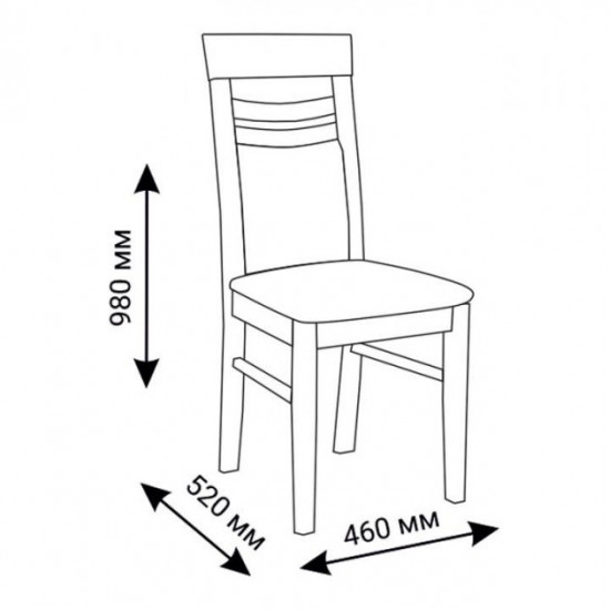 Wooden chair with soft seat and back ZHUR-2 (vanilla) Wooden chair with soft seat and back ZHUR-2 (vanilla)
