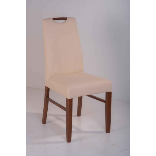 Wooden chair with soft seat and backrest RUBIN Wooden chair with soft seat and backrest RUBIN