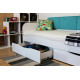 Bed Family Furniture Workshop Fanta 90*200 white with turquoise Bed Family Furniture Workshop Fanta 90*200 white with turquoise