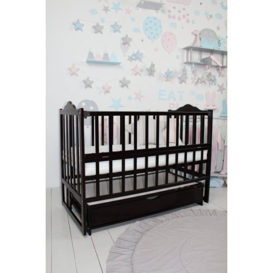 Кровать детская Baby Comfort ЛД3 венге с ящиком Кровать детская Baby Comfort ЛД3 венге с ящиком