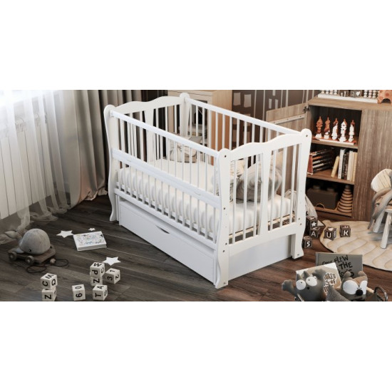 Children's bed Dubik-M Volna with drawer white Children's bed Dubik-M Volna with drawer white