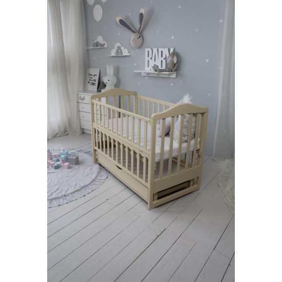Ліжко дитяче Baby Comfort ЛД4 слонова кістка з ящиком Ліжко дитяче Baby Comfort ЛД4 слонова кістка з ящиком