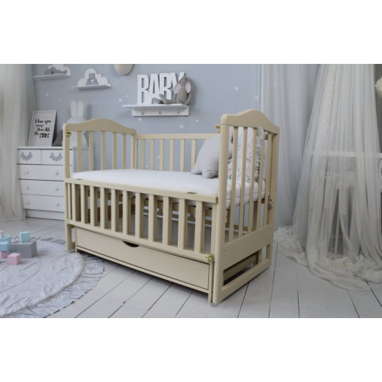Ліжко дитяче Baby Comfort ЛД4 слонова кістка з ящиком Ліжко дитяче Baby Comfort ЛД4 слонова кістка з ящиком