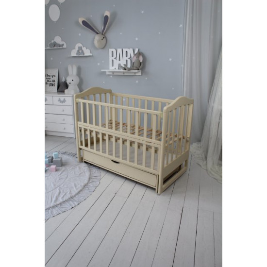 Ліжко дитяче Baby Comfort ЛД4 слонова кістка з ящиком Ліжко дитяче Baby Comfort ЛД4 слонова кістка з ящиком