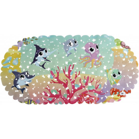 Protective bath mat with suction cups Lindo 65x35 Green (6966668386662) Protective bath mat with suction cups Lindo 65x35 Green (6966668386662)
