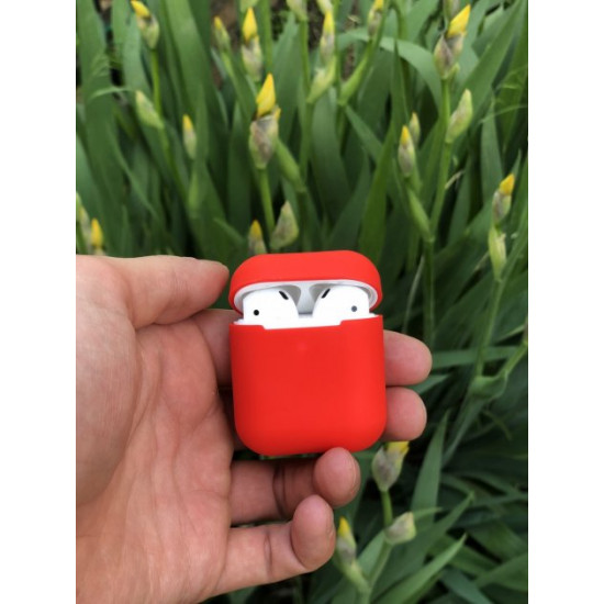 Чохол для навушників Apple AirPods 1/2 Clamshell Червоний Ультратонкий Чохол для навушників Apple AirPods 1/2 Clamshell Червоний Ультратонкий