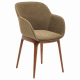 Armchair Tilia Shell-W Pad beech legs, seat with fabric PIED DE POULE 03 Armchair Tilia Shell-W Pad beech legs, seat with fabric PIED DE POULE 03