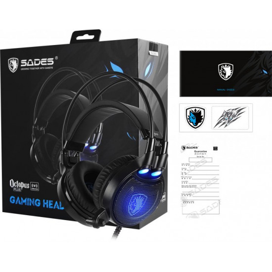Навушники Sades SA-912 Octopus Plus VIBRO Black (sa912bku) Навушники Sades SA-912 Octopus Plus VIBRO Black (sa912bku)