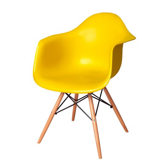 Стілець обідній Accord AC 018W Eames Chair жовтий 620x480x810 мм Стілець обідній Accord AC 018W Eames Chair жовтий 620x480x810 мм