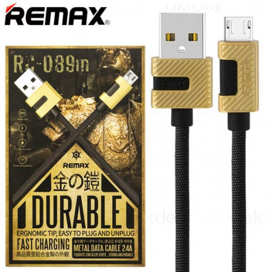 USB cable Remax RC-089m Metal micro USB black USB cable Remax RC-089m Metal micro USB black