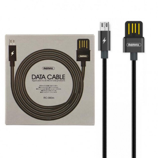 USB cable Remax RC-080m 1m black USB cable Remax RC-080m 1m black