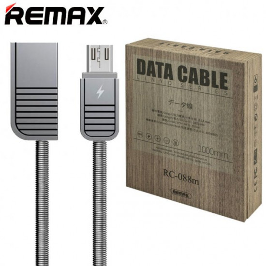 USB кабель Remax Linyo RC-088m micro USB серебристый USB кабель Remax Linyo RC-088m micro USB серебристый