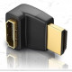 Перехідник адаптер 90 градусів SUNROZ HDMI F - HDMI M (мама-тато) (A48407) Перехідник адаптер 90 градусів SUNROZ HDMI F - HDMI M (мама-тато) (A48407)