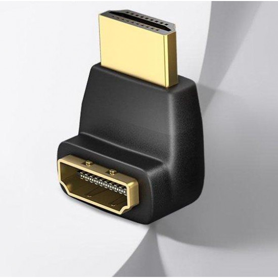 Перехідник адаптер 90 градусів SUNROZ HDMI F - HDMI M (мама-тато) (A48407) Перехідник адаптер 90 градусів SUNROZ HDMI F - HDMI M (мама-тато) (A48407)