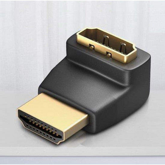 Перехідник адаптер 90 градусів SUNROZ HDMI F - HDMI M (мама-тато) (A48407) Перехідник адаптер 90 градусів SUNROZ HDMI F - HDMI M (мама-тато) (A48407)