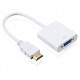 Кабель перехідник SUNROZ HDMI - VGA адаптер, Білий (A48367) Кабель перехідник SUNROZ HDMI - VGA адаптер, Білий (A48367)