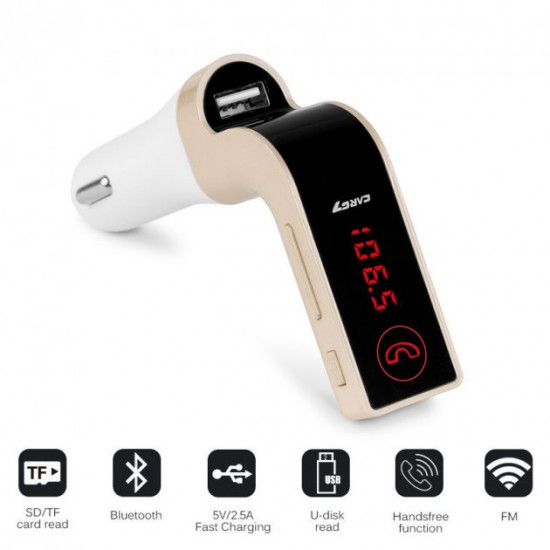 Модулятор для беспроводной передачи звука FM Car G7 с Bluetooth для авто Модулятор для беспроводной передачи звука FM Car G7 с Bluetooth для авто
