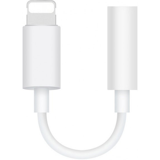 Audio adapter cable AUX Cable GL032 7G Lightning To 3.5 Jack, white Audio adapter cable AUX Cable GL032 7G Lightning To 3.5 Jack, white